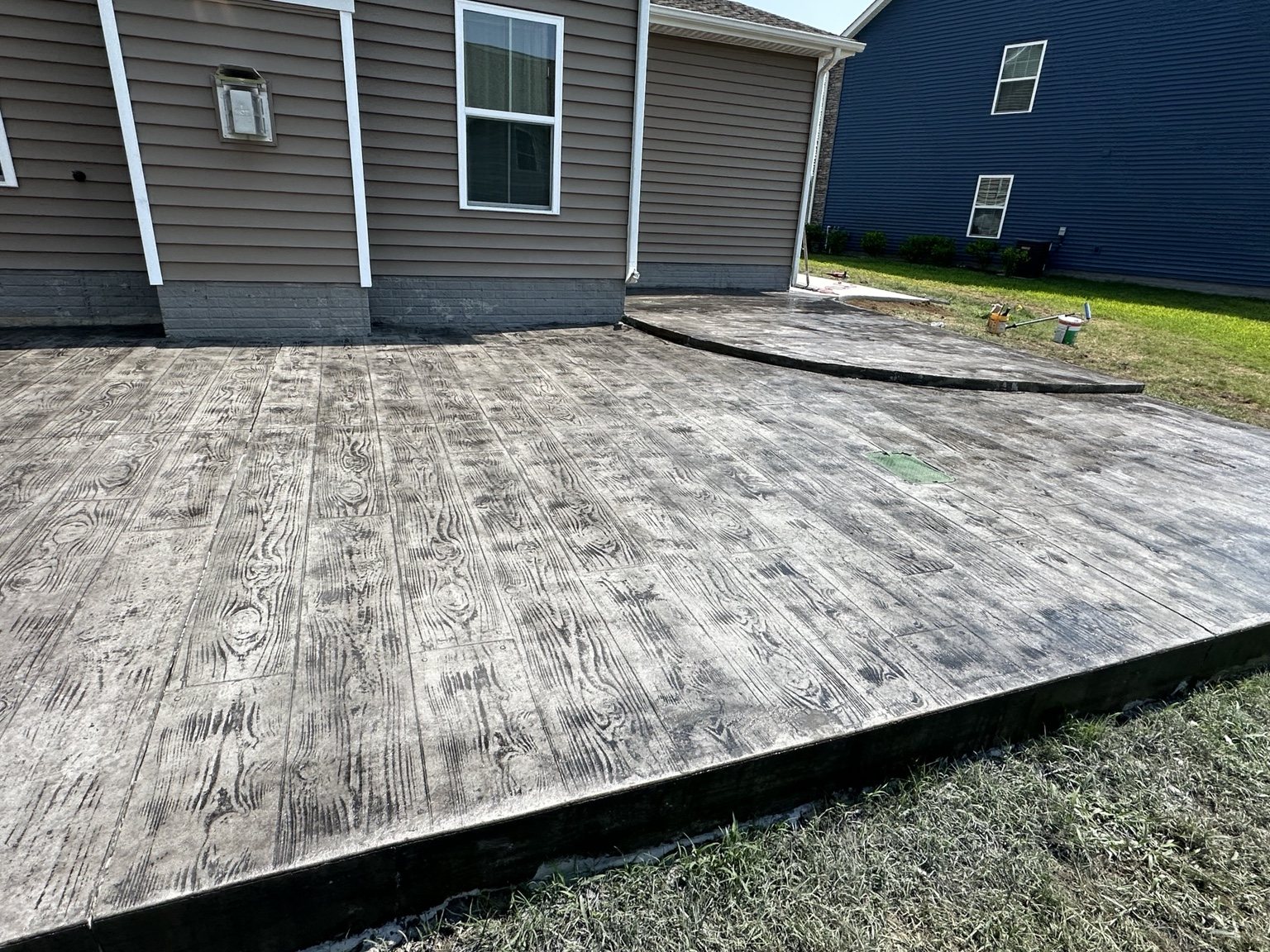 Stamped concrete patio